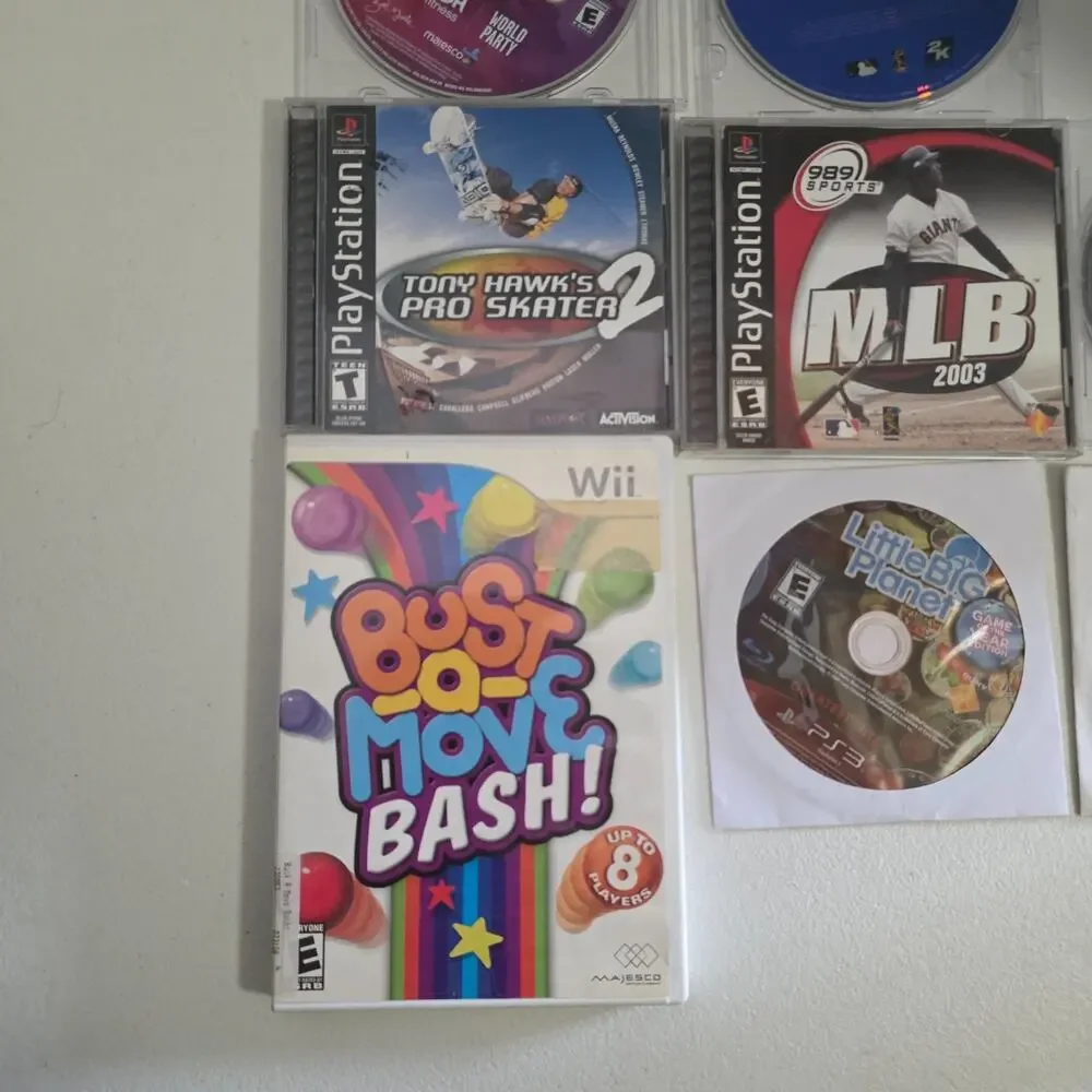 Mixed Nostalgia Video Game Lot PS1 PS3 Wii Xbox – Tony Hawk 2 Black Ops + More